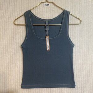 Skims Cotton Rib Tank In Kyanite Women's Size XL $38 NWT